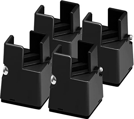 AUAUY Verstellbare Betterhöhungen mit Schraubklemme 5 cm Höhe, Robuste Betterhöher Tischerhöher, Passend für Quadratische/Runde Stuhlbeindurchmesser von 2,2–4,2 cm, unterstützt 20.000 lbs