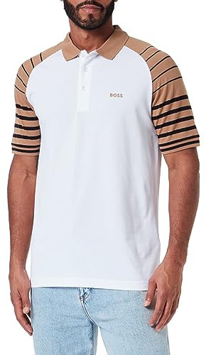 BOSS Paule 3 Polo, Blanc, L Homme