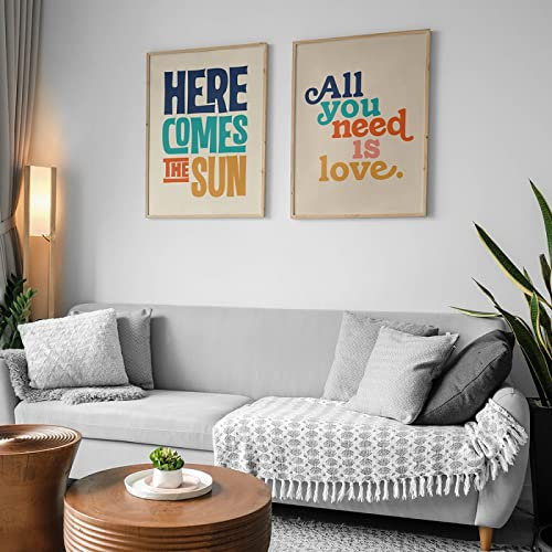 All You Need Is Love Poster Wandkunst Spaß Inspirierende Zitate Text Leinwand Gemälde Drucke Bilder Wohnzimmer Wohnkultur 30x40cm-2pcs Frameless