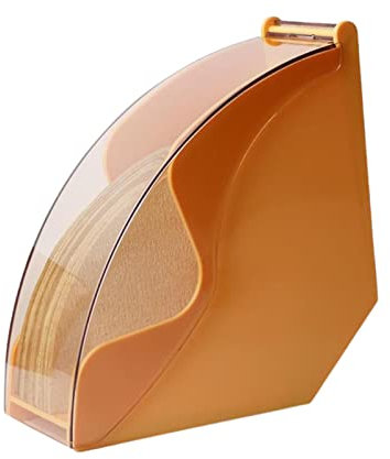 Visiblurry Kaffeefilterhalter, Kegel, Kaffeepapier-Aufbewahrungsbehälter, Kaffeefilterbox mit staubdichter Abdeckung, Kaffeefilter, Serviettenspender, Regal, Aufbewahrungsbehälter für 100 Blatt (Gelb)