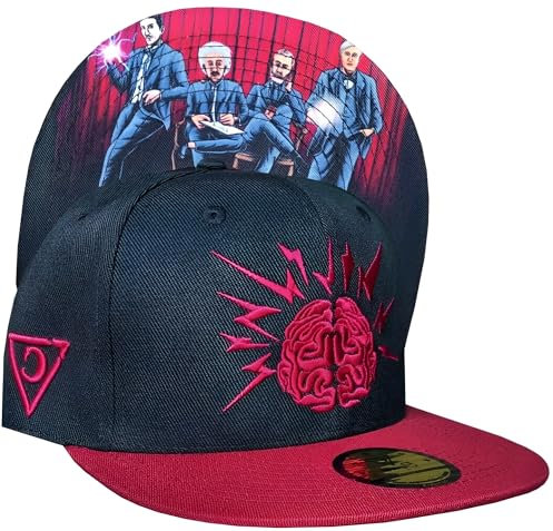 Capiche [99+ Designs] Schwarz Roter Snapback Hut, Masterminds, Mastermind, Rote Cap, Einstein, Edison, Tesla, Nobel, Kluge Erfinder, Geschenk für klugen Freund, Hoher IQ, Erfindungen