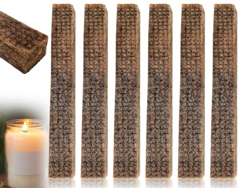 KAPSING 6 Stück Dauerdocht Kompatibel Mit Wachsfresser, für Kerzenreste, Hochwertige Tischfeuer Dochte für Selbstherstellung, Kerzenrestefresser Indoor (1cm)