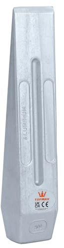 TOPWAY Cale d'abattage en aluminium pour fendeuse de bûches 215 mm 500 g pour couper des arbres en toute sécurité et proprement, fendre des bûches de bois de chauffage congelées