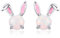 TANGPOET Hase Kaninchen Ohrringe für Damen Mädchen Kinder Silber 925 Weiße Opal Ohrstecker Oster Tier Hypoallergene Bunny Geschenk für Hasenliebhaber