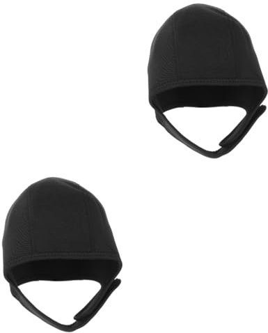 Yardwe 2stücke Verstellbare Neopren-tauchhaube Für Erwachsene Warmhaltende Schwimmhaube Zum Schnorcheln Surfen Und Wassersport Schutz Für Haare Und Ohren