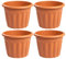 M1SS Set of 4-40cm Large Terracotta Plastic Round Planters weather resistant and lightweight Garden Planters Plant Herb Flower Nursery Pot for both indoor and outdoor use Plant Pot