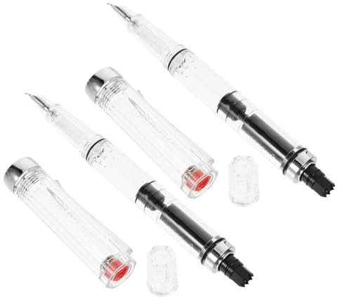 Parliky 2stücke Kalligraphiefüller Gebogene Spitze Transparent Leicht Tragbar Mit Tintenabsorber Für Unterschriften Und Schreibübungen Wiederverwendbar Für Schule Und Büro