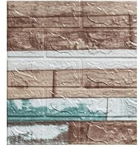 3d Wandpaneele,Wandpaneele Selbstklebend 35x38,5 cm 3D Retro Selbstklebende Schaum Ziegel Wand Aufkleber Wasserdichte Anti-kollision Schlafzimmer Dekoration Renovierte Tapete(Color:Retroblue,Size:10Pc