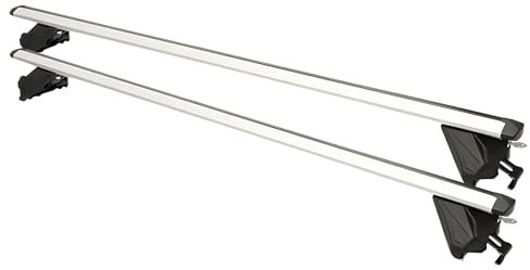 Dachgepäckträger Auto - Dachträger Universal VDP Edge | Auto Dachträger offene Reling | Dachträger für Reling abschließbar | Aluminium Grundträger Dachreling bis 90kg - 107 cm Länge