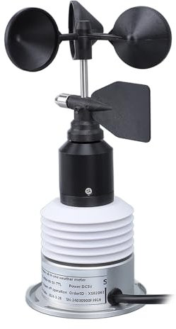 5-in-1-Wettermesser, Hochpräzises Windgeschwindigkeitssensor-Anemometer, Leichter Windgeschwindigkeits-Überwachungssensor, für Landwirtschaft, Meteorologie, Forstwirtschaft