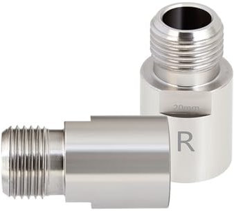 1 Paar Fahrrad-Pedalverlängerung, Fahrrad-Pedal-Distanzstück aus Titanlegierung, 16mm/20 mm verlängerte Spindel,Mountainbike Pedal Extender Fahrradverlängerung Pedal (Silber, 20mm)