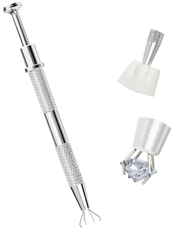 SAVILAND Piercing Ball Grabber Tool for Nail Sponge: Ultra Strong Grasping Power Piercing Grabber Tool Nail Art Sponge Grabbing Pen Stain Steel Jewel Picker Tool for Ombre Nails Design Home DIY