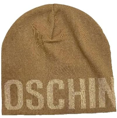 Moschino Damenmütze 65165 M2997 (IT, Text, Einheitsgröße, Beige Gold 031), beige