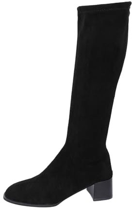 EJIMUQO Regalo Donna Natale Stivaletti Con Pelo Donna Stivali Anfibi Donna Con Tacco Stivali Da Donna Invernali Con Tacco Stivaletti Neri Bambina 23 Stivali Antinfortunistica Donna
