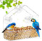 Transparenter Vogelhaus Fensterscheibe, Acryl Vogelhaus Fenster mit 3 Saugnäpfen, Fenster Futterhaus für Vögel, Fenster Vogelfutterspender zum Füttern von Wilden, Rotkehlchen Meisen, 15 x 15 x 6 cm