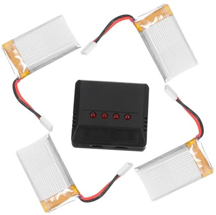 ibasenice 4-teiliges 3 7-v-800-mah-lipo-akku-set Mit X5c-ladegerät Für Längere Flugzeit