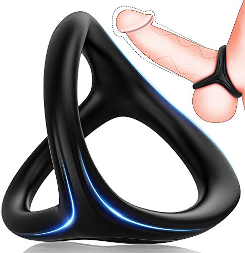 Dreieckiger Penisringe Sex Spielzeug für die Männer Extrem - Premium Silikon Penisring mit Hodenring Gürtel, Dehnbare Cockringe für Männer Zeitverzögerung Erotisches Sexspielzeug für Paare Extrem Sex