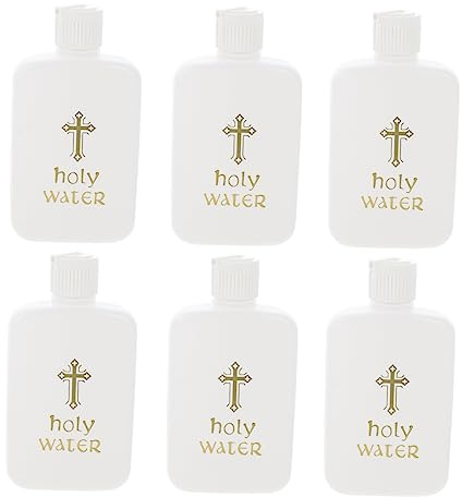 DOITOOL 6pcs Holy Water Bottle Holy Water Flask Holy Water Containers Holly Water Holy Water Orthodox Holy Water Vial Blessed Guest Holy Water Font Baptism Favors Plastic