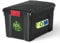 Iris Ohyama, Caja de almacenamiento de plástico grande, 60L, Caja de garaje, Negra, Apilable, Cierres a presión robustos con asas, SIA-60