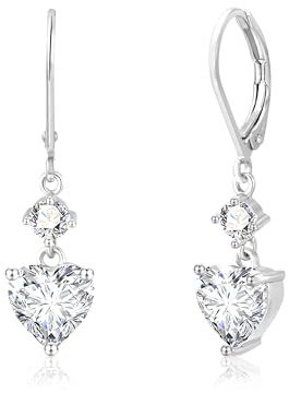 Ohrringe Hängend Damen Gold Silber 925 Zirkonia Glitzer Anhänger Geschenk | Ohrringe Hängend Damen Gold Silber 925 Zirkonia Kristall Strass Herz Spiral Glitzer Glänzend Anhänger Hypoallergen Schmuck