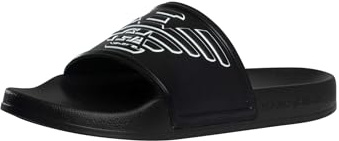 Emporio Armani Herren Slider Mit Geprägtem Adler, White/Black
