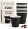 ecodrinks - 1000 Bicchieri Caffe Carta Da 75ml - Set Bicchierini Monouso per Bevande Calde/Fredde - Biodegradabili, Eco-friendly e Made in Italy, Nero