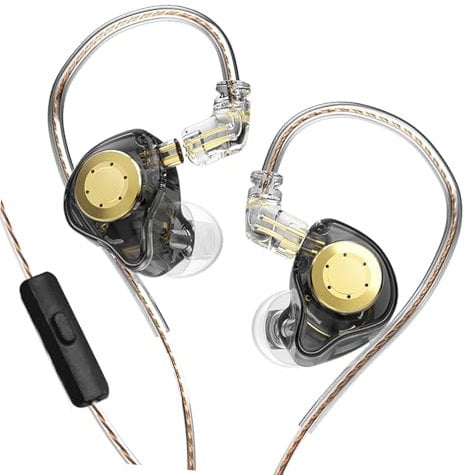 Ejoyous in Ear Monitors Headphones, Wired in-Ear Earbuds EDX PRO HIFI Deep Bass Sound Headphones Stage Earphone Dual Magnetic Dynamic Driver, for Singer Musician DJ Stage (With Mic)
