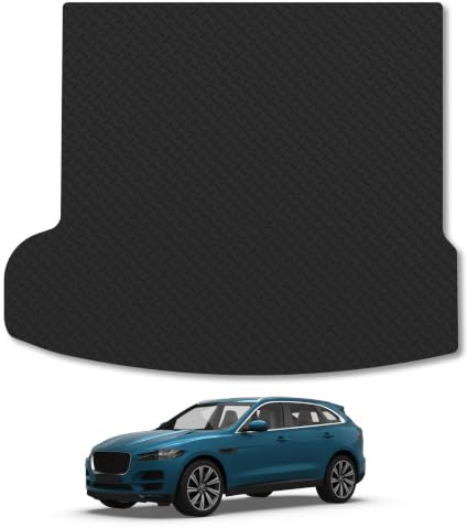 Jaguar F-Pace (2015-2020) 5mm Rubber Boot Mat | Heavy Duty Rubber Tailored Fit Boot Liner Full Coverage Durable Waterproof Accessories Easy Clean Anti Slip Made in the UK