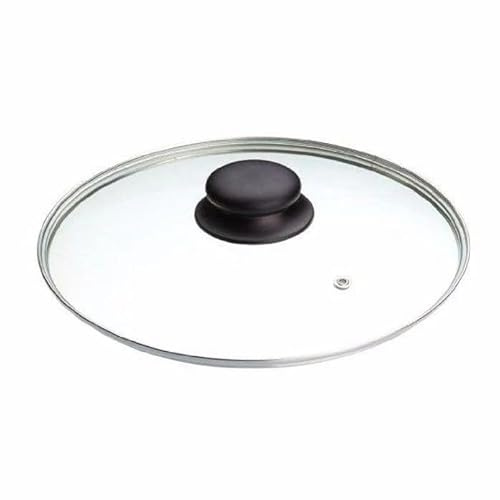 Clear Glass Pan Lid with Knob Replacement Pot Lid Heat Resistant Universal Cooking Lid Multi Size Options (32cm)