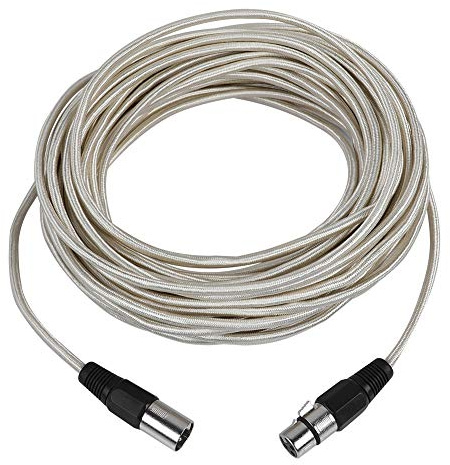 Câble de microphone XLR mâle-femelle, câble audio professionnel, câble de microphone XLR blindé à haute densité avec en nylon pour systèmes de sonorisation de scène, mixeurs (20m)