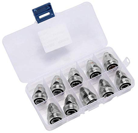 Akozon Elektrodendüse P80 Plasmaschneidbrenner Elektrode Düse Kombi-Set 20st(1,5mm gewöhnliche Düse)