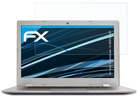 atFoliX Schutzfolie kompatibel mit Acer Chromebook 15 CB315-1HT Folie, ultraklare FX Displayschutzfolie (2X)