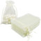 Organza Bags 10x15 cm 100pcs, Beige Mesh Jewelry Pouches Candy Drawstring Gift Bags Small Sachet for Christmas Wedding Giveaways