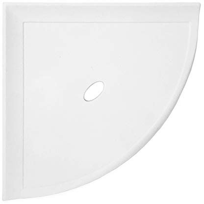 Questech 8 Corner Shower Shelf, Retrofit Shower Organizer for Tile Walls, Corner Caddy Soap Dish Bathroom Storage, Metro Flatback, Bright White Matte