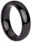 PAURO Damen Ring Keramik 6Mm Comfort Fit Hochzeitsband Einfachen Poliert Schwarz Größe 57