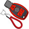 KASER Coque Clé en Silicone Compatible pour Mercedes Classe A B C E CLA CLE GLA GLA GLE GLK Etui Porte-clés Effet Cuir Protection Télécommande Voiture Keyless (Rouge)
