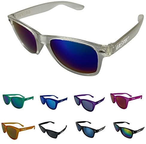 gr8ful® Sunglasses for Men & Women (Clear Frame, Blue Lens)