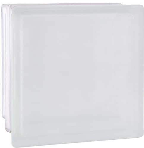 Fuchs Design 4 Stück: Glasbaustein Riva weiß 19 x 19 x 10 cm - F30 (Brandschutz)