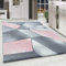 HomebyHome Teppich Wohnzimmer 240x340 cm Rosa Abstrakt Geometrisch Design - Schlafzimmer Teppich Kurzflor Extra Weich Pflegeleicht Teppiche für Küche Esszimmer Jugendzimmer Kinderzimmer