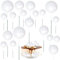 Qaziuy 30Pcs Mini Balloon Cake Topper, Round Foam Cupcake Topper Ball Cake Decoration,DIY Cake Insert Topper for Birthday Anniversary Graduation Party Decor White