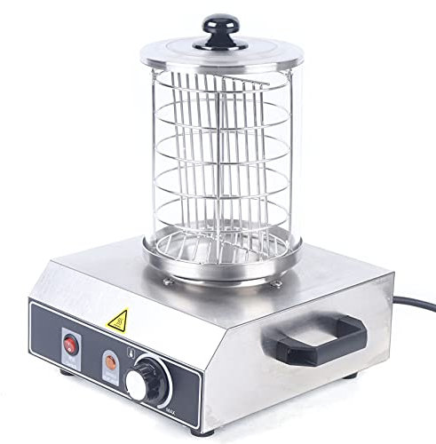 Hot Dog Maker, Wärmer Würstchenwärmer Edelstahl Wurstkocher Erhitzer 350W, Hergestellt aus Edelstahl mit Geräumigem Dampfbehälter, für Restaurants, Snackbars, Schnellkostwagen