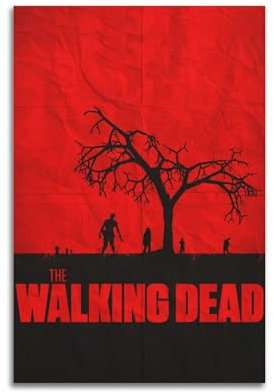 VerimP Filmposter The Walking Dead, Vintage-Kunst-Poster, Wandkunst, Dekoration, Leinwandposter und Drucke, Wandposter für Zimmer, ästhetisch, 30 x 45 cm, ungerahmt