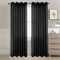 GREATOYAR Cortinas Salon Modernas, Cortinas Visillos Liso, Translúcidas Visillos, Cortinas Poliéster, Cortinas para Sala Cuarto Dormitorio Comedor Cocina Salón, 2 Piezas, 140x220cm, Negro
