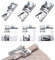 6Pcs Pied Ourlet Roulotté en Acier Inoxydable, Pieds Presseurs en Acier Inoxydable Pied de Biche Machine a Coudre Machine à Coudre Pied à Ourlet Couture Convient à la Plupart des Machines à Coudre