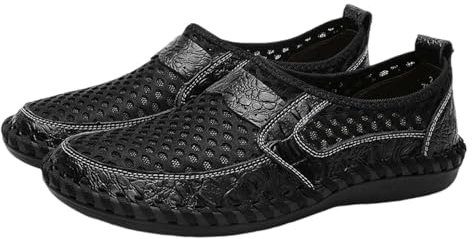 Dinglong Chaussures Pieds sensibles Mocassins en Respirants et décontractés pour Hommes, Chaussures de Marche à Enfiler, Mocassins de Conduite pour Hommes Chaussures Pieds sensibles