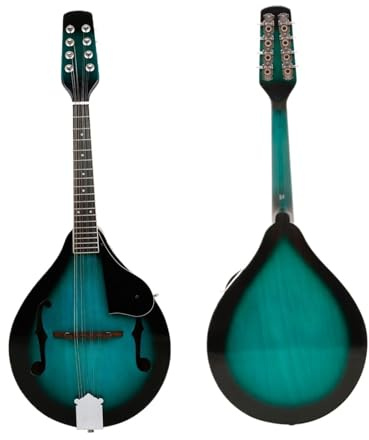 Mandoline Musikinstrumente Für Anfänger Saiteninstrument Mandoline Klavier Stein Grün Achtsaitiges Mandolineninstrument Professionelles Performance-Set(A)