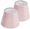 ANDRESLAD 2 Pièces Abat-jour En Velours Lampe De Bureau Lampe De Chevet Petites Lampes De Table Applique Murale Abat-jour à Pince Ampoule Standard Lampe D'étude Rose Tissu De Velours