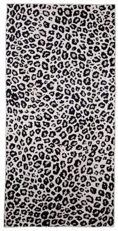 Queenshin Große Strandtücher mit Leopardenmuster Schnelltrocknendes, Microfaser Handtücher Fitness Handtuch Saunatuch Badetuch für Herren Damen, 75 x 150 cm