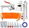 Air Compressor Hose, European Style Quick Coupler and Plug, Dust Gun with Air Compressor Tool and Nozzle Kit, Improves Efficiency, for Automotive Repair (20- Orange)