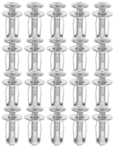MAGICLULU Dehnschrauben 20 Stück Für Trockenbau M5 | Kohlenstoffstahl, Silber, M5 Schraubengröße, Für Türschlösser Und Dekorationen